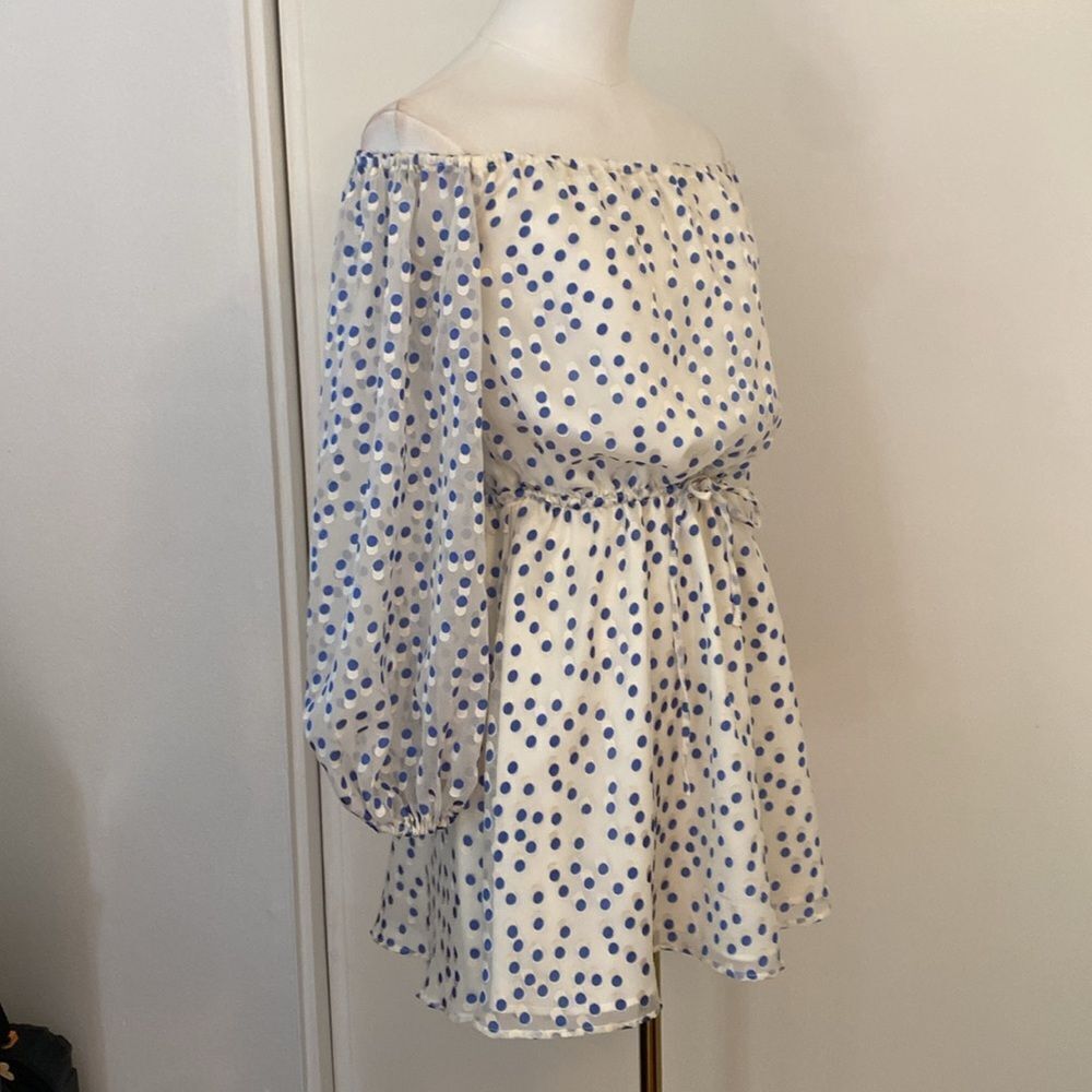 Lovers + Friends World Traveler Mini Dress Size XS in Speckled Ocean - Picture 7 of 16